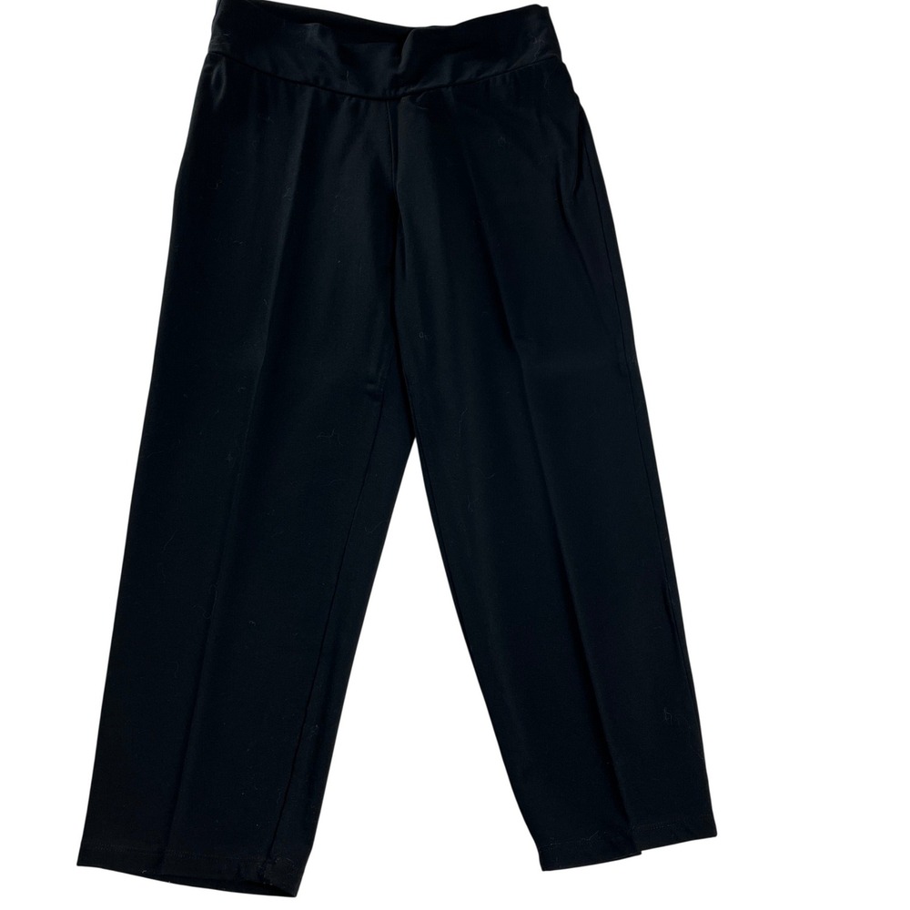 Fresh Produce Pull On Pants Stretch Black Cropped Straight Womens M‎